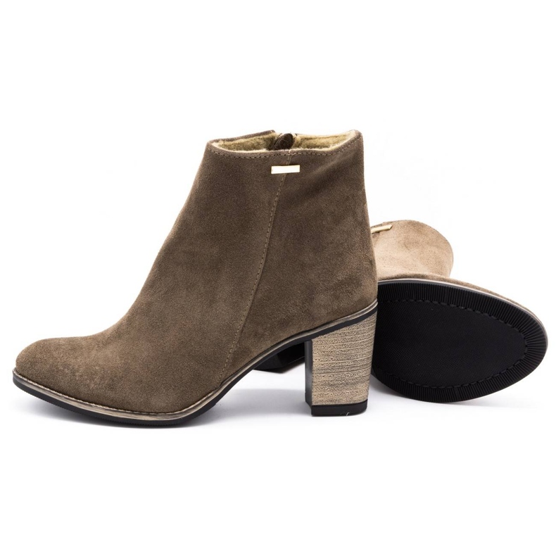 Olivier Kvinnors läderskor isolerade med jordbruna höga klackar 6