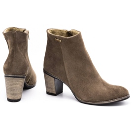 Olivier Kvinnors läderskor isolerade med jordbruna höga klackar 7