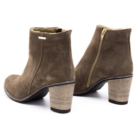 Olivier Kvinnors läderskor isolerade med jordbruna höga klackar 9