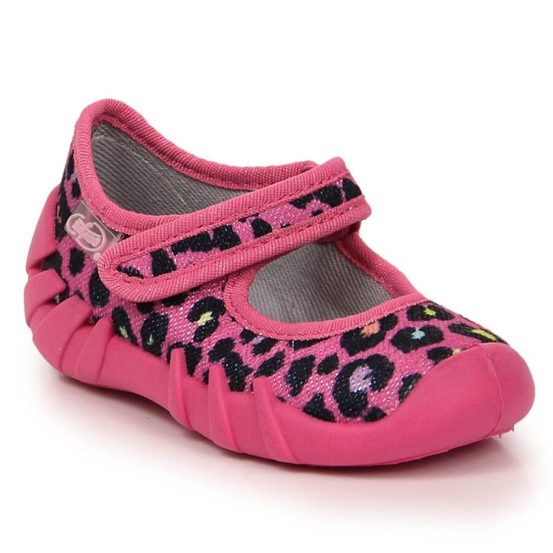 Befado Jr BEF1G kardborre tofflor rosa leopard 2