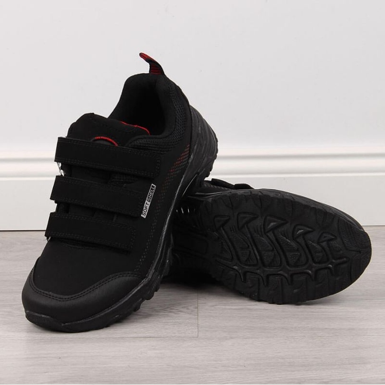American Club W AM838A Velcro Trekking skor svart-röd 1