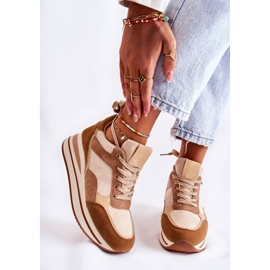 PS1 Sportskor i mocka för kvinnor Brun-Beige Elisse 1