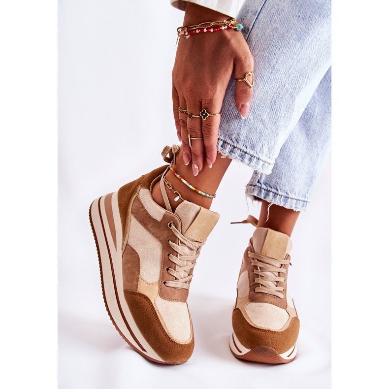 PS1 Sportskor i mocka för kvinnor Brun-Beige Elisse 1