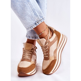 PS1 Sportskor i mocka för kvinnor Brun-Beige Elisse 2