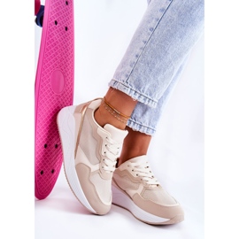 PG1 Klassiska damsneakers Beige Salema 2