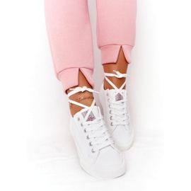 Big Star Kvinnors ekolädersneakers Cross Jeans HH2R4001C Vit 5