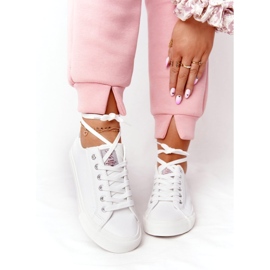 Big Star Kvinnors ekolädersneakers Cross Jeans HH2R4001C Vit 3