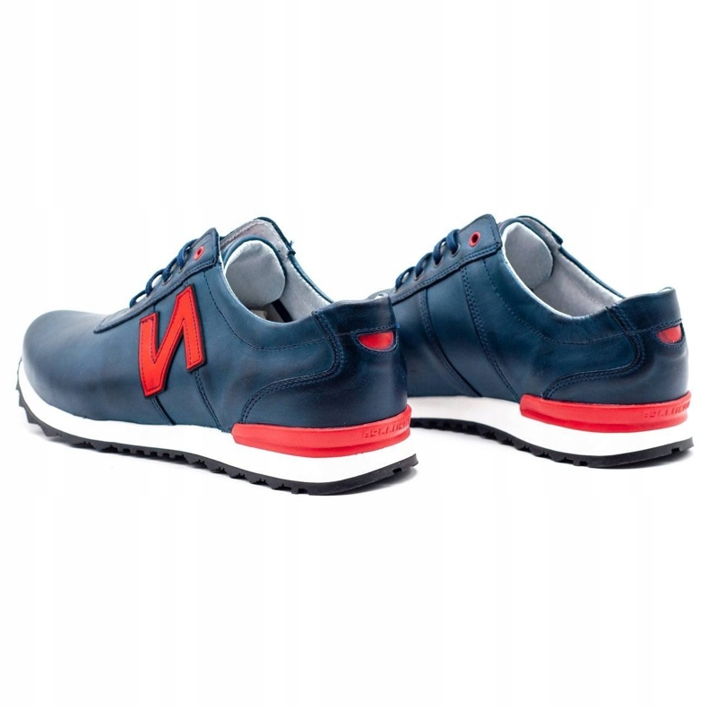 Joker Fritidsskor för män 301J marinblå röd 5