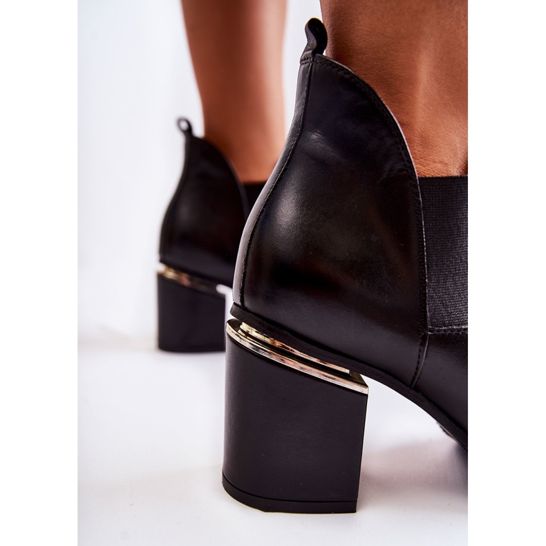 Läderstövlar på hög klack Laura Messi 2506 Svart 1