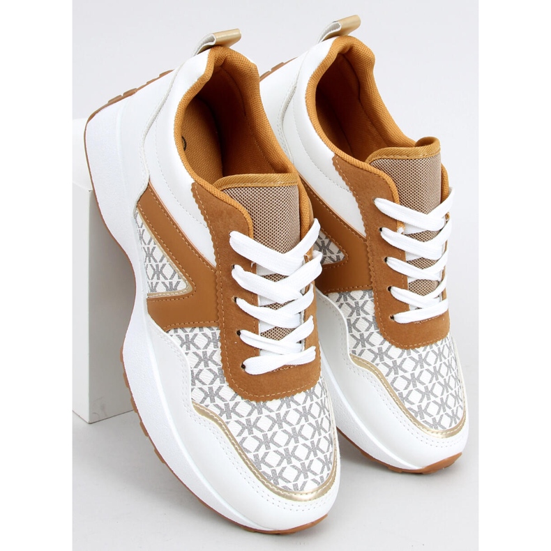 Akira White Trainers vit brun 2