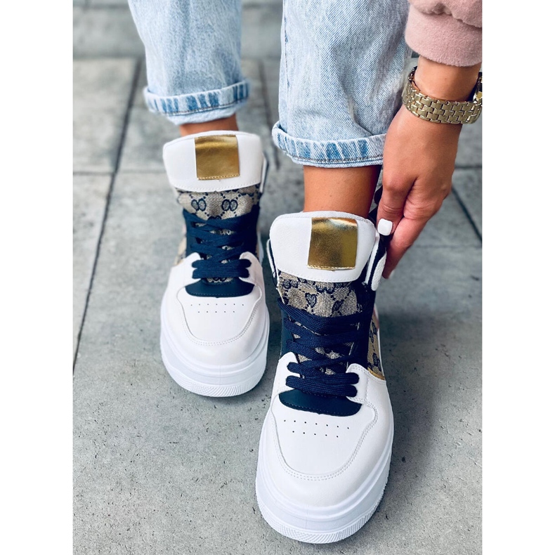 Axel Navy high-top sneakers vit mångfärgad 1