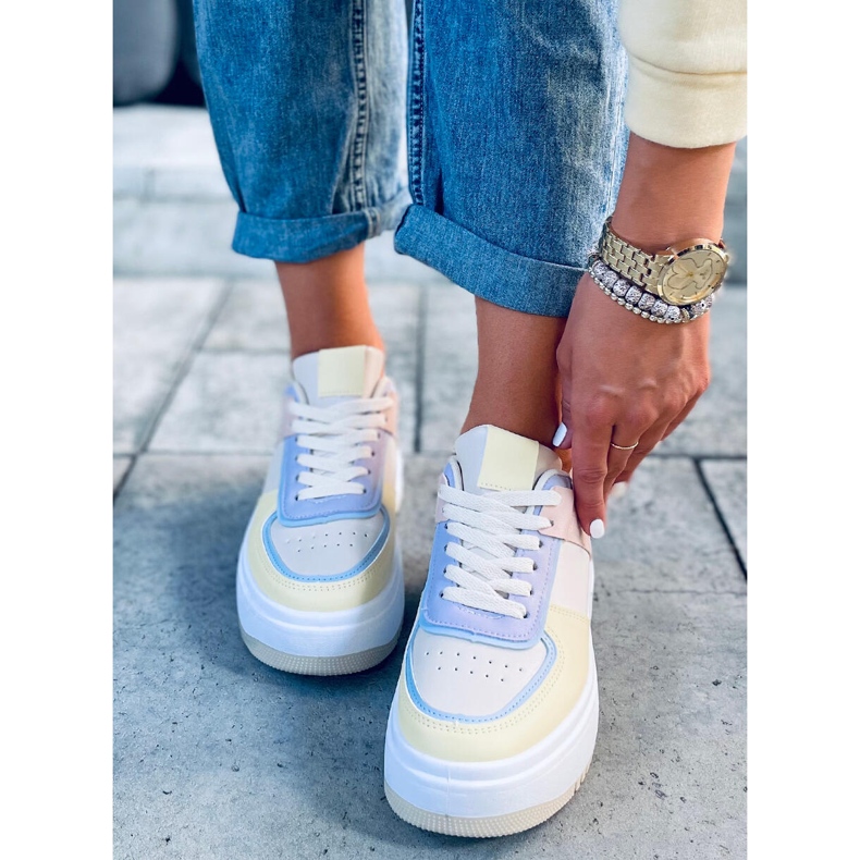 Dhara Yellow damsneakers vit blå rosa mångfärgad gul 1