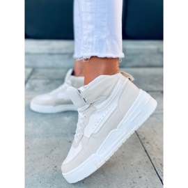 Tiago Beige high-top sneakers vit 1