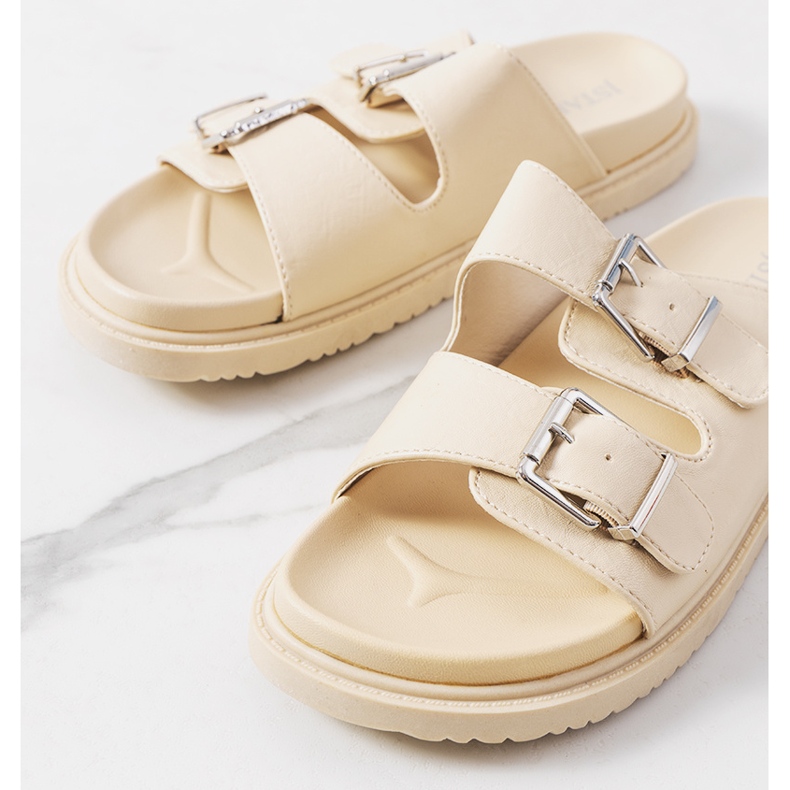 Grayson beige tofflor för kvinnor 1