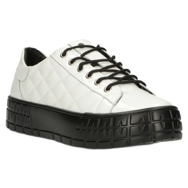 Filippo Snygga läderpatentsneakers DP3932/22 Vit 3