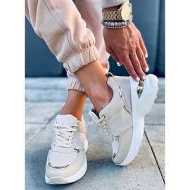 Sportskor på en dold Dafne Beige kil 1