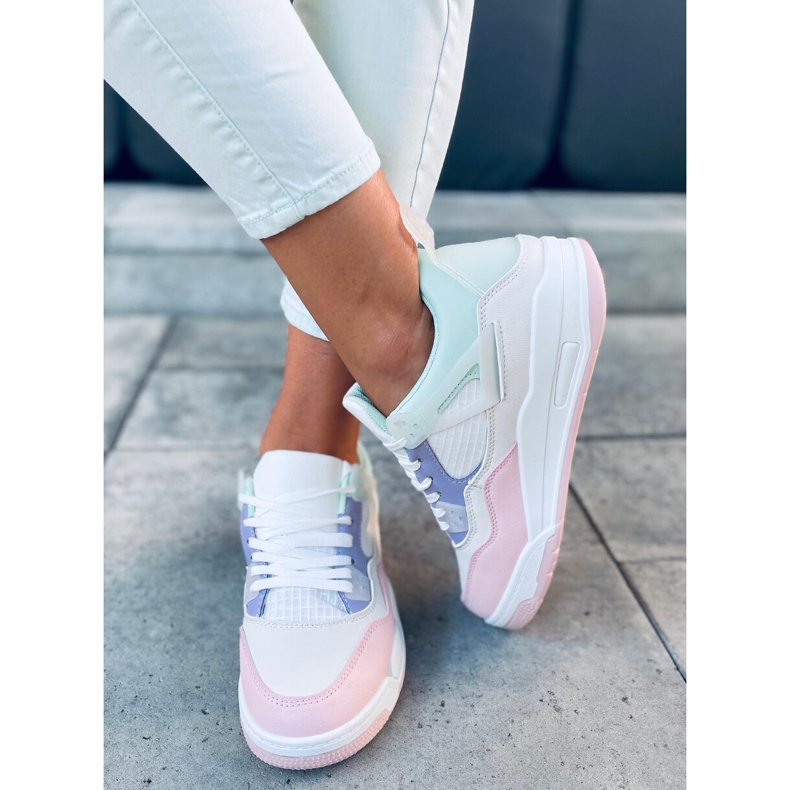 Inika Multi Beige sneakers vit purpur rosa mångfärgad grön 1