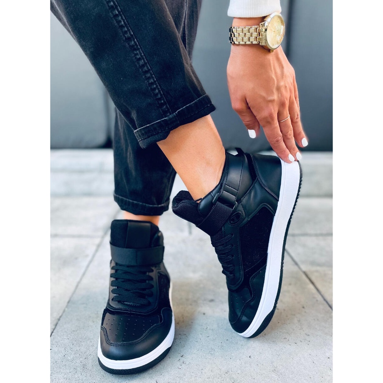 Carlota Black high-top sneakers svart 1