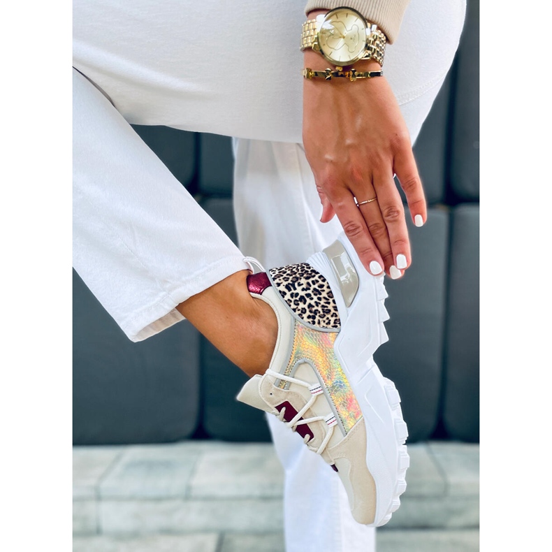 Ebba Gold Trainers beige röd mångfärgad gyllene 1