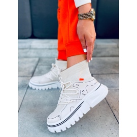 Malin Beige sock sportskor 1