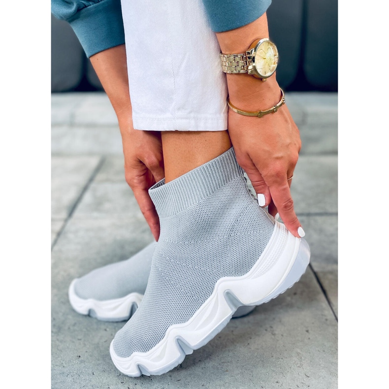 Nova Grey höga strumpor grå 1