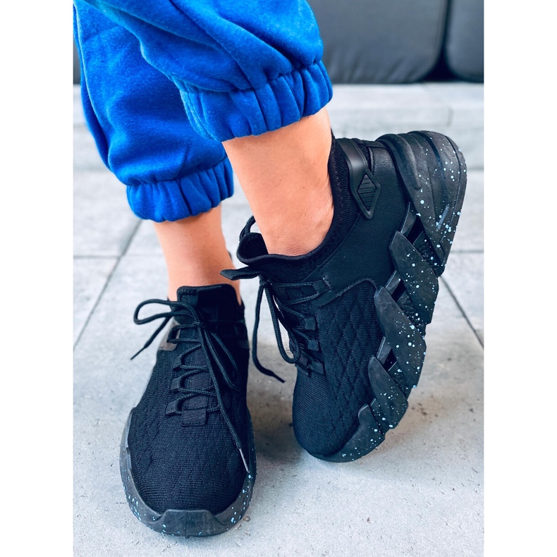 Indu Black sock sportskor svart 1