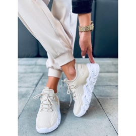 Indu Beige sock sportskor 1