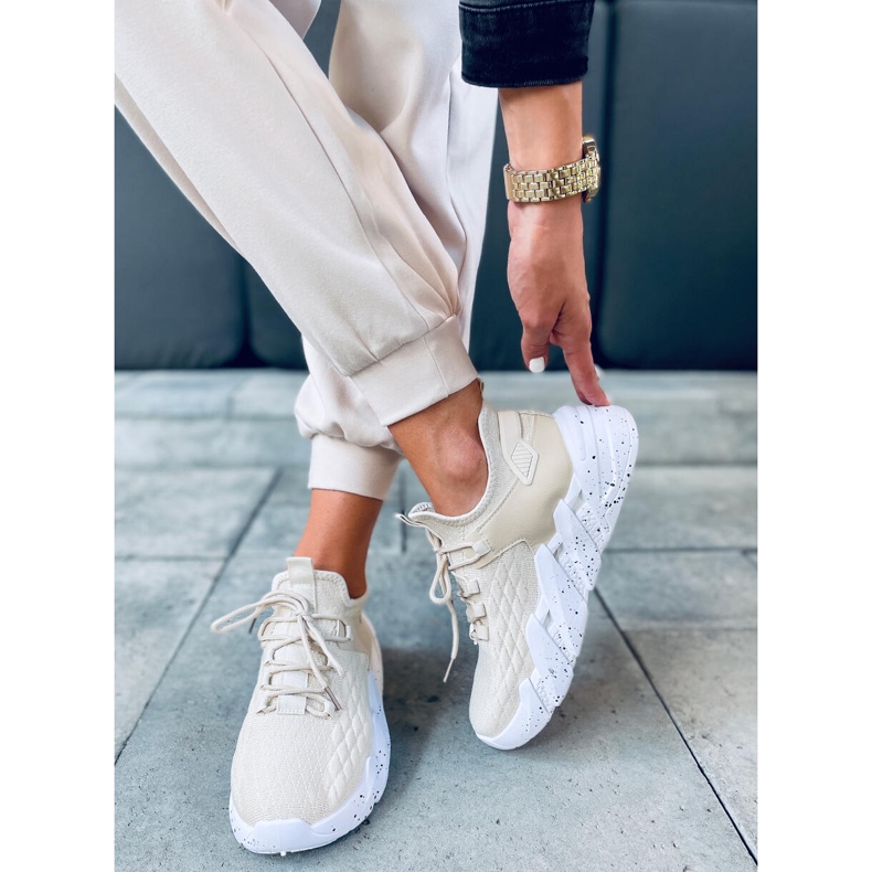 Indu Beige sock sportskor 1