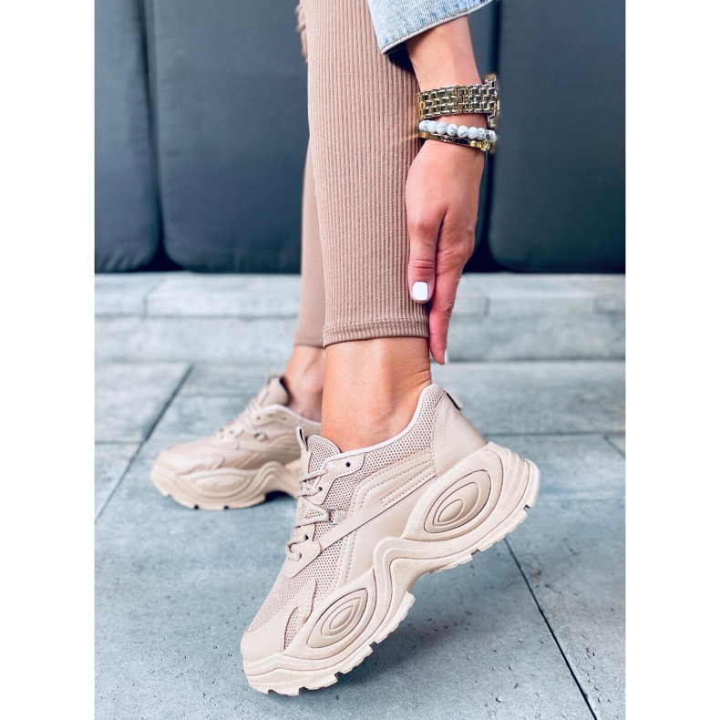 Janna Khaki tränare beige 1