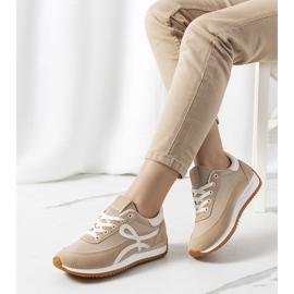 Lesina bruna sneakers för kvinnor beige 1