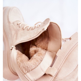 Mockastövlar för kvinnor Knyt Beige Vanita 1