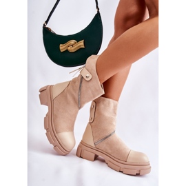 PS1 Fashionabla damstövlar i mocka Beige Kandell 2