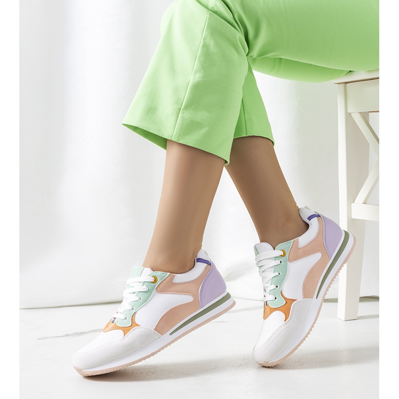 Kindler vita och lila sneakers för kvinnor purpur rosa 1
