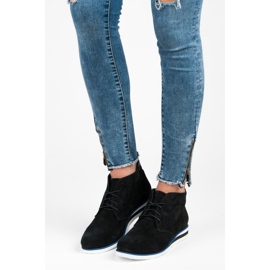 Vinceza Stövletter i läder svart 2