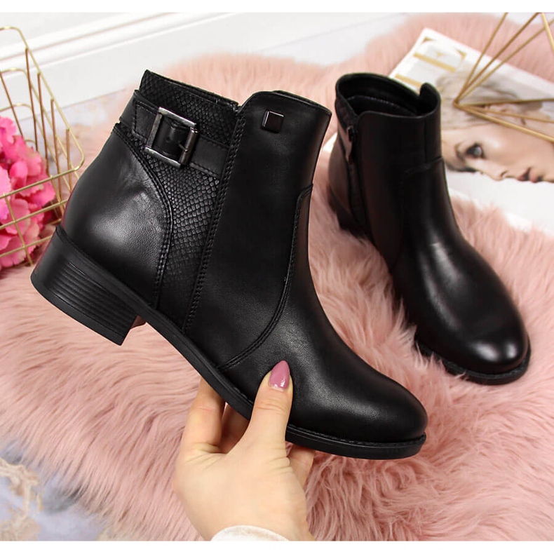 Skinnstövlar för dam Dolce Pietro 0892 svart 1