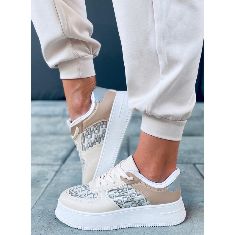 Hiver Beige sportskor för kvinnor 1