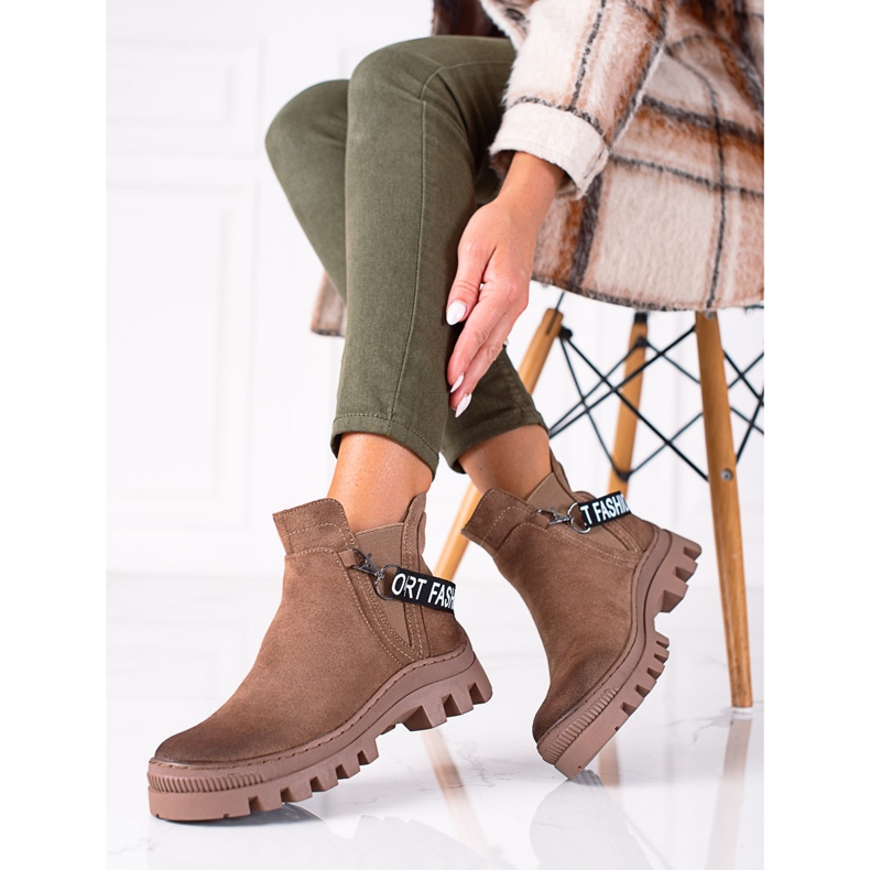 W. Potocki Beige mocka Potocki arbetare brun 1