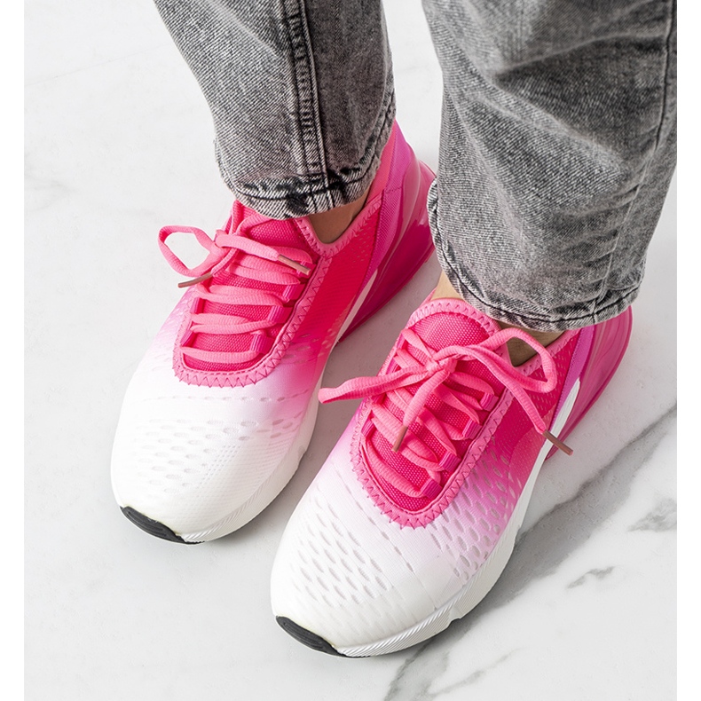 Rosa Glaner sport sneakers vit 1