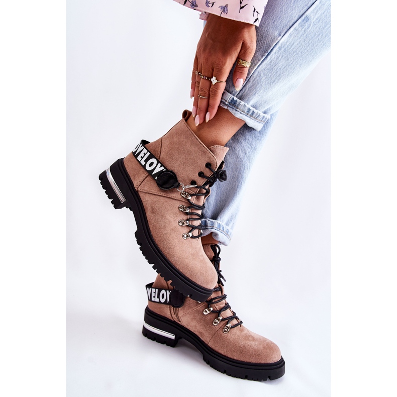 PS1 Varma mockastövlar med bälte Brun Aurelio beige 2