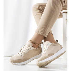 Beige sneakers för kvinnor Buoro 1