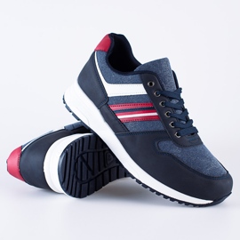 Bekväma marinblå Shelovet sportskor för män 1