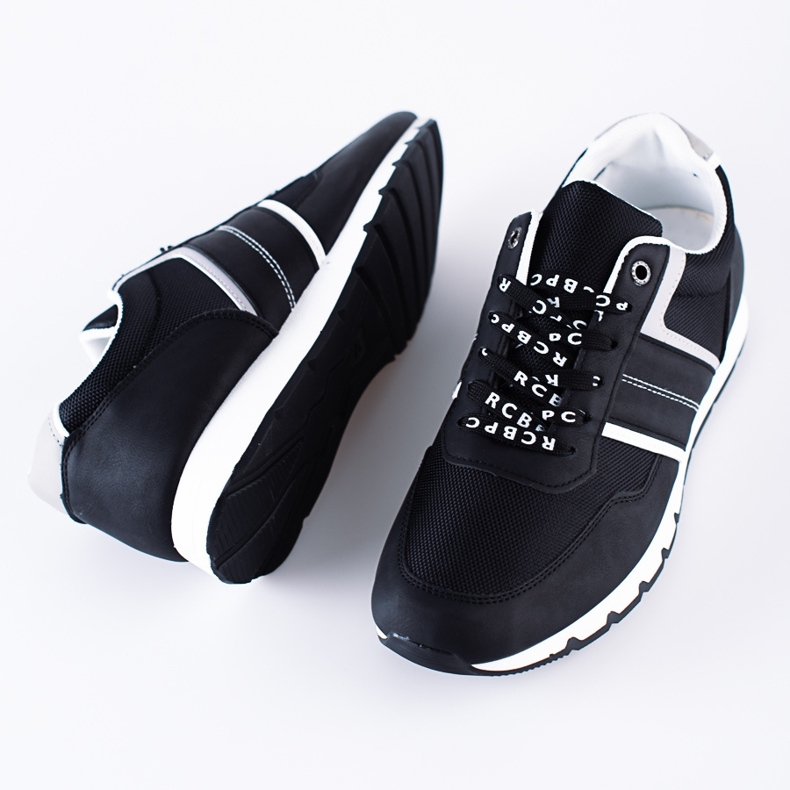 Bekväma svarta Shelovet sportskor för män 2