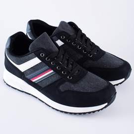 Bekväma svarta Shelovet sportskor för män 1