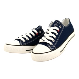 News Ungdomssneakers bundna Navy Blue 8SP30-4723 blå 4