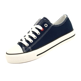 News Ungdomssneakers bundna Navy Blue 8SP30-4723 blå 6