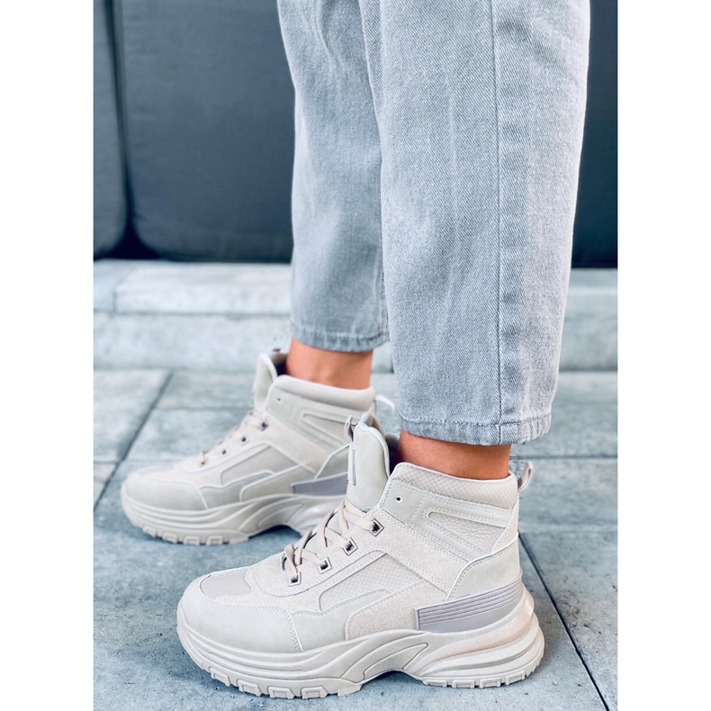 Diana Beige high-top sneakers 1