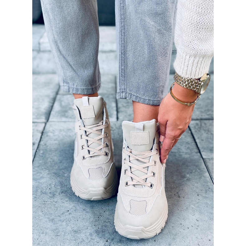 Diana Beige high-top sneakers 2