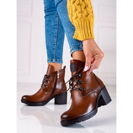 W. Potocki Kvinnors Potocki arbetare på höga klackar brun 1