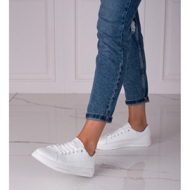 Vita Shelovet damsneakers gjorda av ekologiskt läder 1