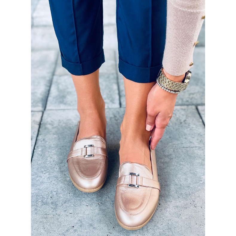 Alma Gold loafers dam gyllene 2